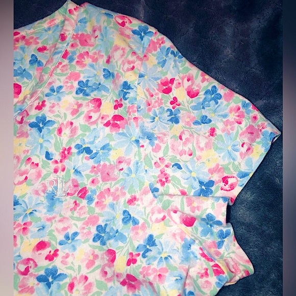 Women’s Shorts Floral Pajama Set Lauren Ralph Lauren size XL - Picture 3 of 4